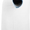 Рубашка поло женская Pasadena Women 200 с контрастной отделкой, белая с голубым