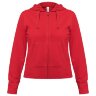 Толстовка женская Hooded Full Zip красная
