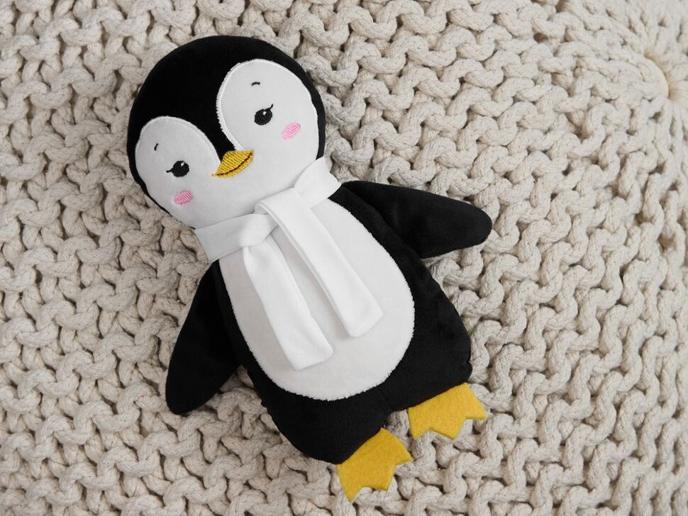 Мягкая игрушка Beastie Toys, пингвиненок с белым шарфом