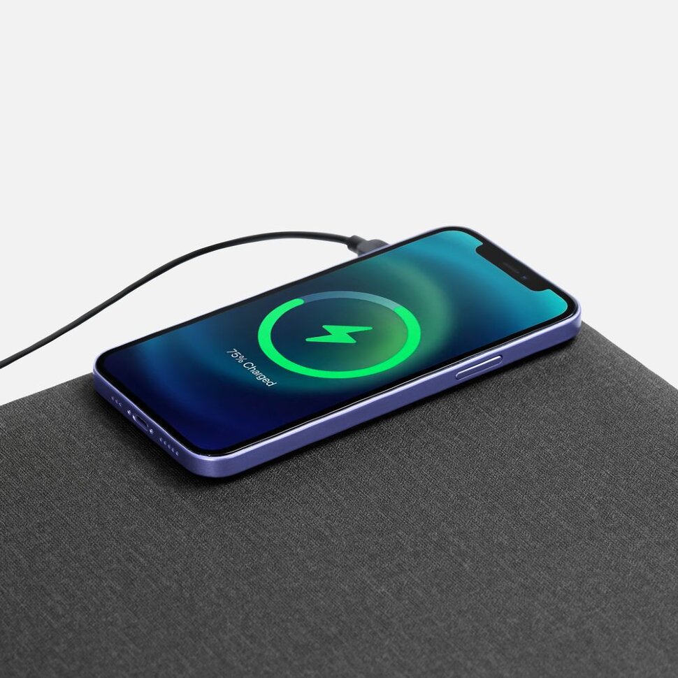 Складной стол для ноутбука с беспроводной зарядкой Kickstand Table, серый