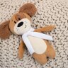 Мягкая игрушка Beastie Toys, собачка с белым шарфом