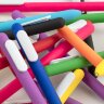 Ручка шариковая Swiper Soft Touch, красная с белым